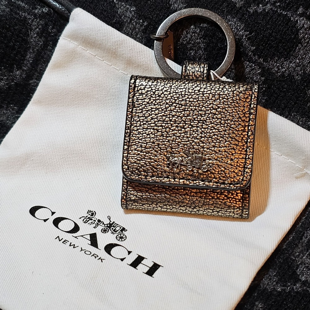 Coach Bronze Horse & Carriage Picture Frame Keychain Bag Charm Key Fob W/Tags